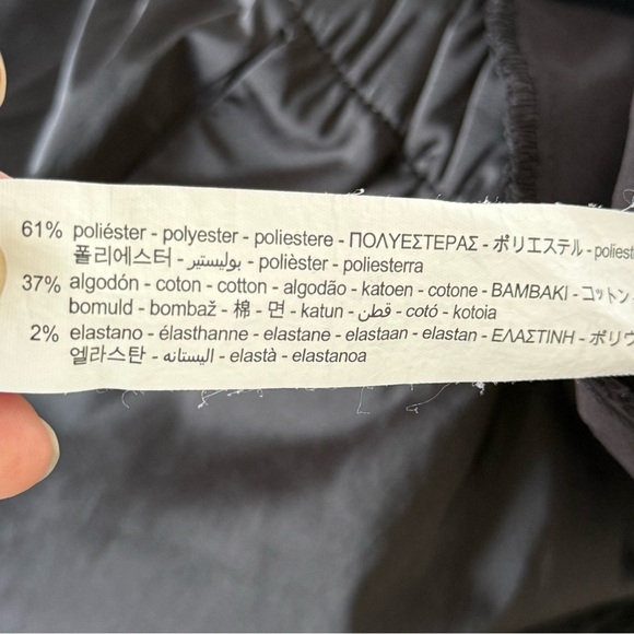 Zara Black Satin Effect Parachute Drawstring Pants - Picture 14 of 15